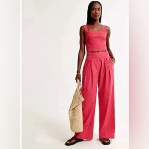 Abercrombie & Fitch Orange Wide Leg Pants
